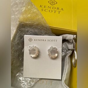 Kendra Scott Iridescent White Stud Earrings